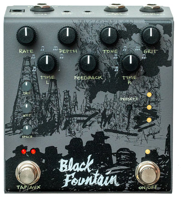 Old Blood Noise Endeavors Black Fountain Stereo Slate Pedal Delay 1