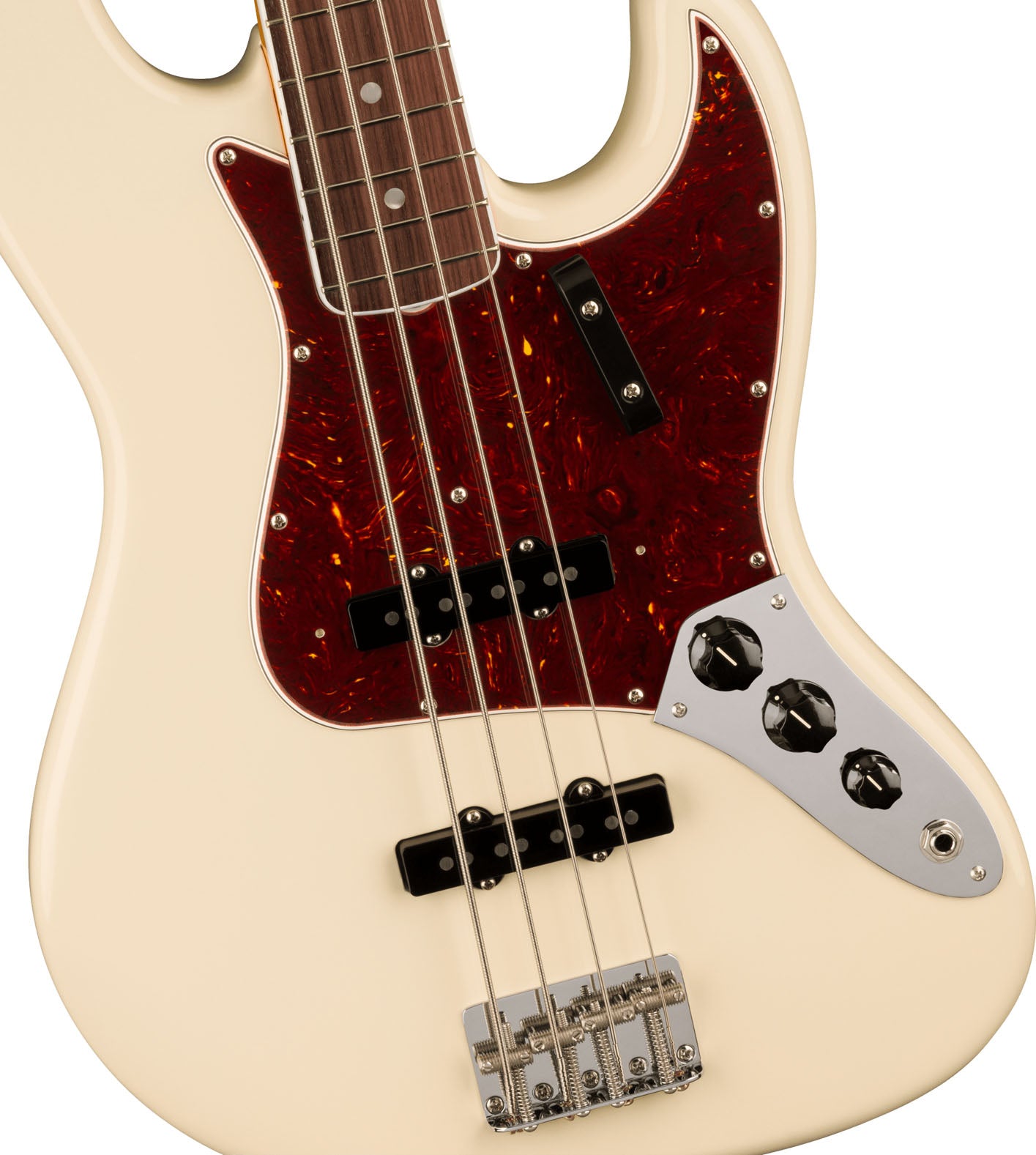 Fender American Vintage II 1966 Jazz Bass RW Bajo Eléctrico Olympic White 4