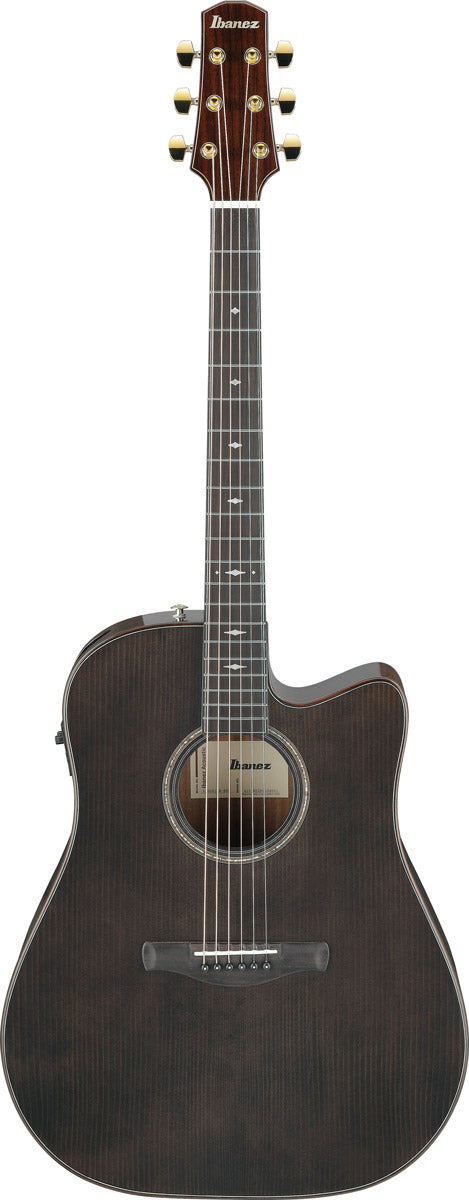 Ibanez AAD361CE TKR Guitarra Electroacústica Dreadnought Transparent Black 1