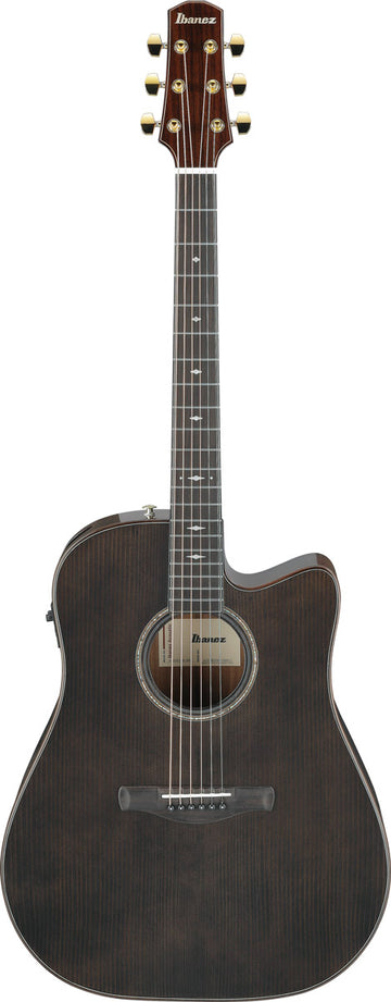 Ibanez AAD361CE TKR Guitarra Electroacústica Dreadnought Transparent Black 1