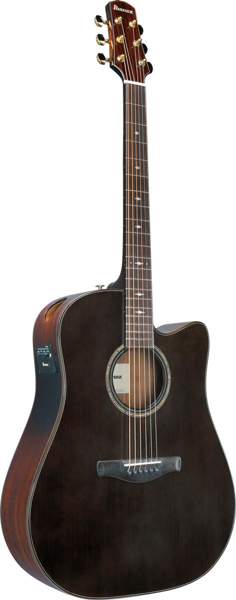 Ibanez AAD361CE TKR Guitarra Electroacústica Dreadnought Transparent Black 2