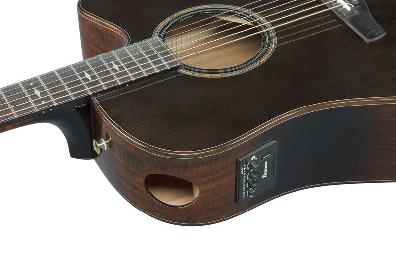 Ibanez AAD361CE TKR Guitarra Electroacústica Dreadnought Transparent Black 7