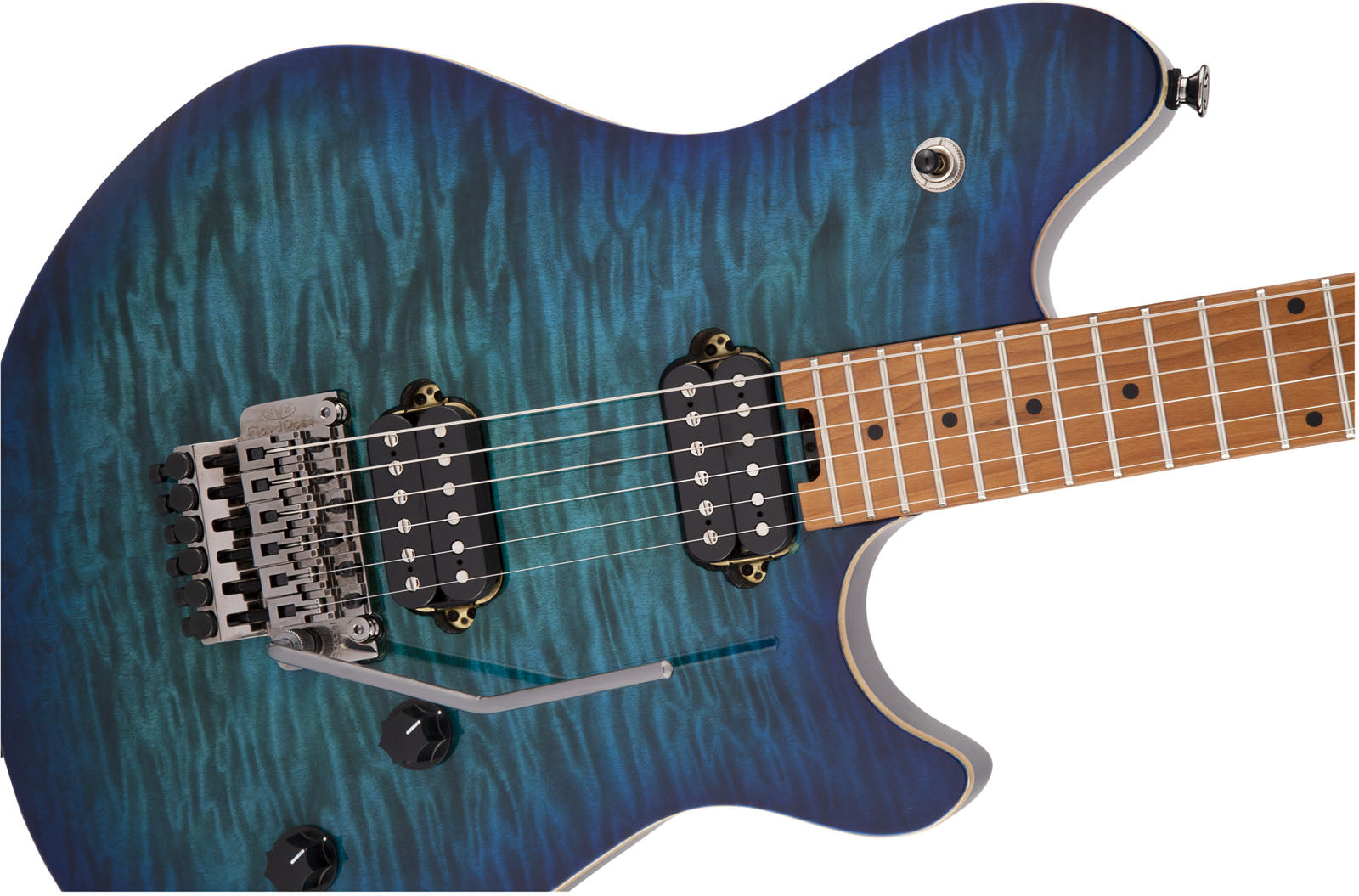 EVH Wolfgang Standard QM BKD MN Guitarra Eléctrica Chlorine Burst 6