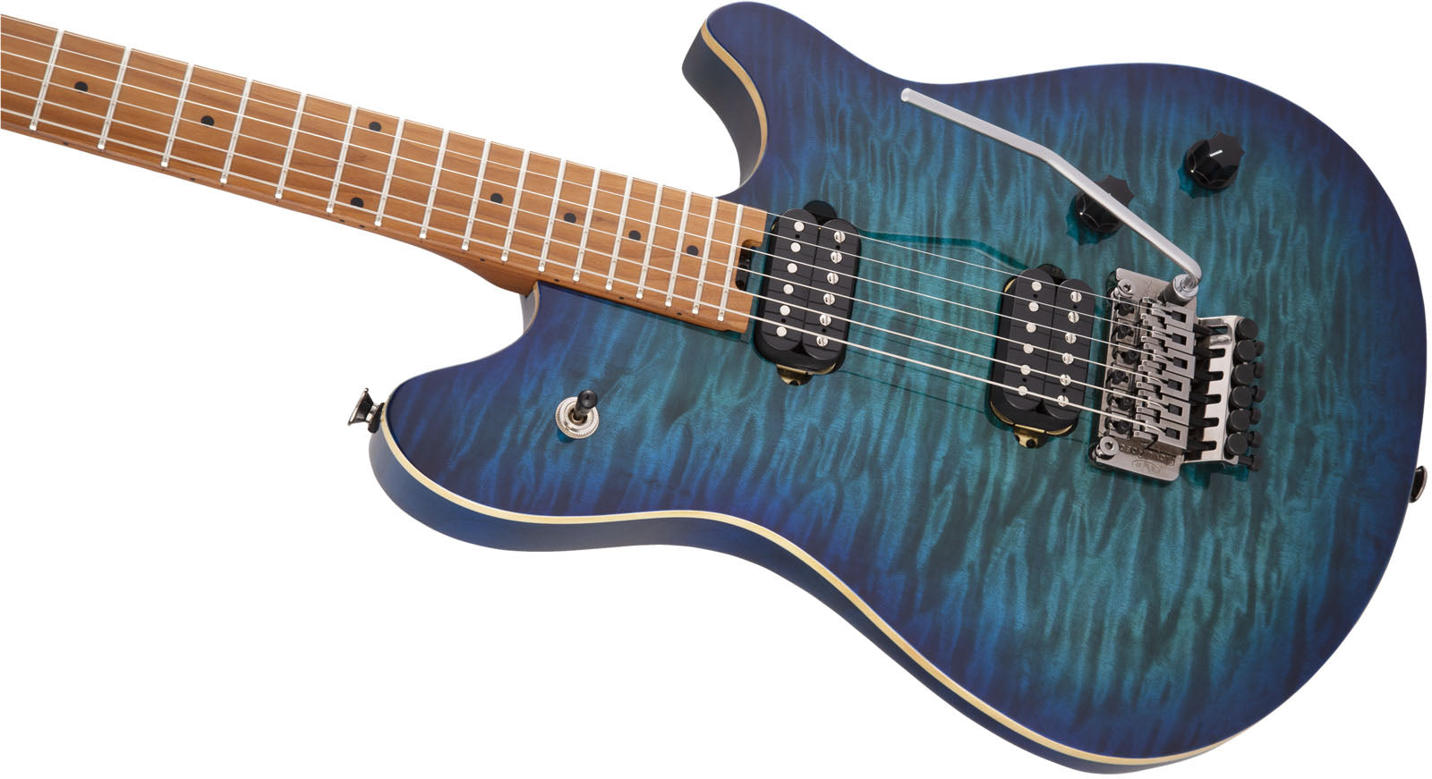 EVH Wolfgang Standard QM BKD MN Guitarra Eléctrica Chlorine Burst 7