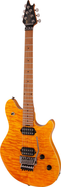 EVH Wolfgang Standard QM BKD MN Guitarra Eléctrica Transparent Amber 3