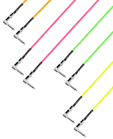 Adam Hall K4IRR0090NEOSET Set 4 Cables Instrumento Jacks Acodados 90cm 1