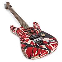 EVH Frankestein Frankie Striped Series MN Guitarra Eléctrica Red with Black Stripes 6