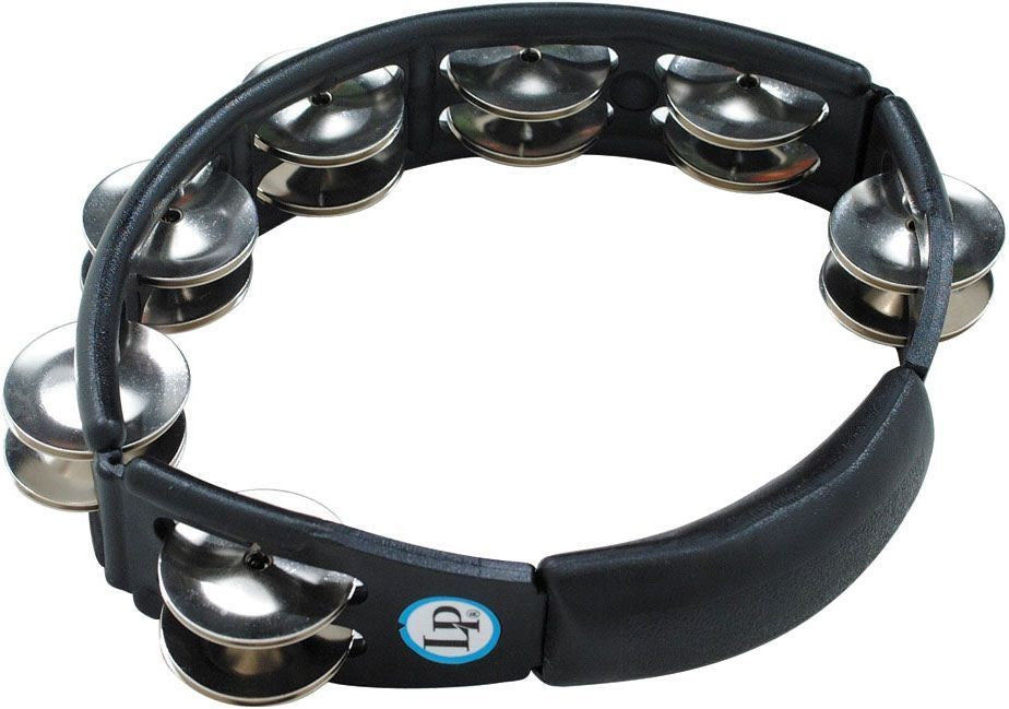 Latin Percussion LP150 Cyclops Tambourine BK Pandereta de Mano Negra 1