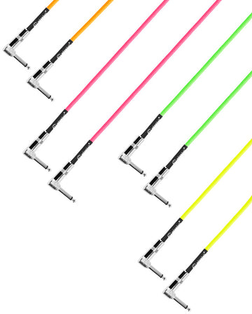 Adam Hall K4IRR0030NEOSET Set 4 Cables Instrumento Jacks Acodados 30cm 1