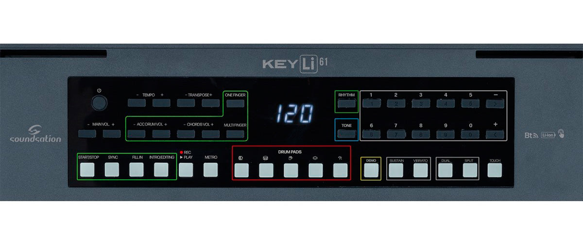 Soundsation KEYLI-61 Teclado Portátil 61 Teclas 3