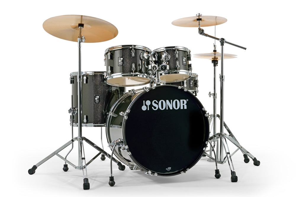 Sonor AQX Stage Set BMS Batería Acústica con Herrajes y Platos Black Midnight Sparkle 1