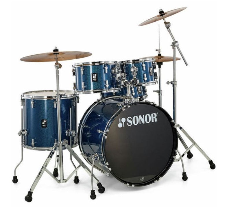 Sonor AQX Stage Set BOS Batería Acústica con Herrajes y Platos Blue Ocean Sparkle 1