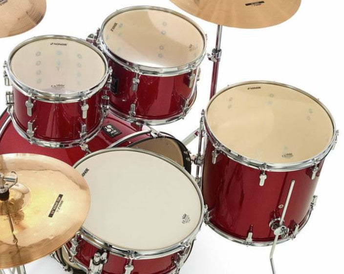 Sonor AQX Stage Set RMS Batería Acústica con Herrajes y Platos Red Moon Sparkle 6