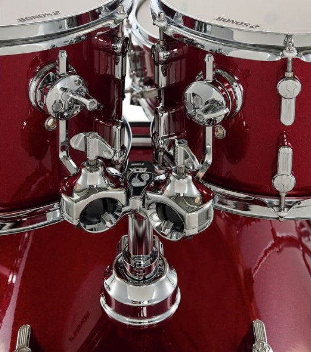 Sonor AQX Stage Set RMS Batería Acústica con Herrajes y Platos Red Moon Sparkle 15