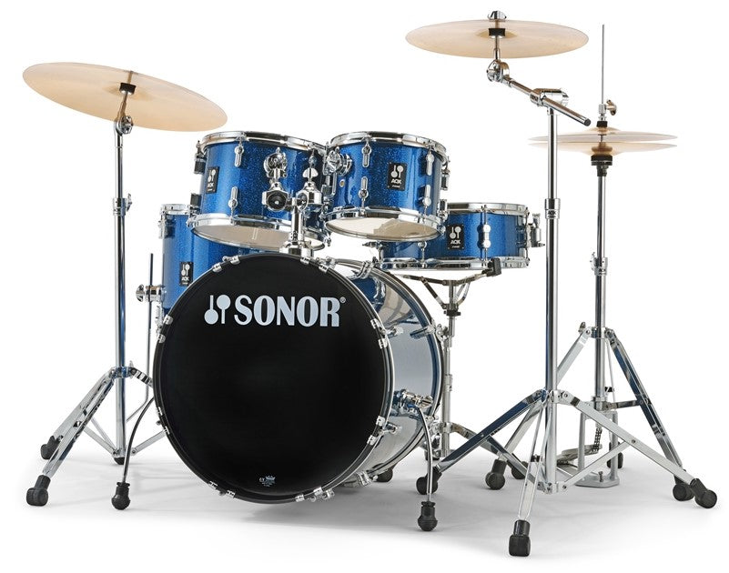 Sonor AQX Studio Set BOS Batería Acústica con Herrajes y Platos Blue Ocean Sparkle 3