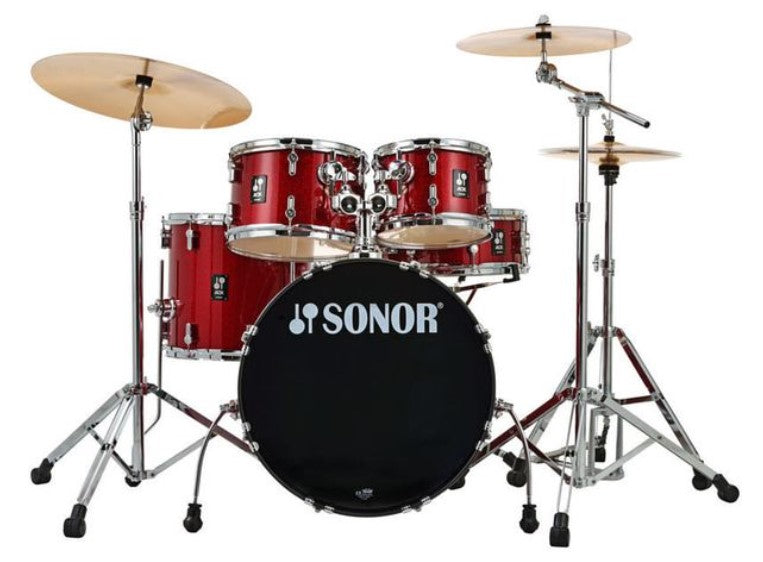 Sonor AQX Studio Set RMS Batería Acústica con Herrajes y Platos Red Moon Sparkle 2