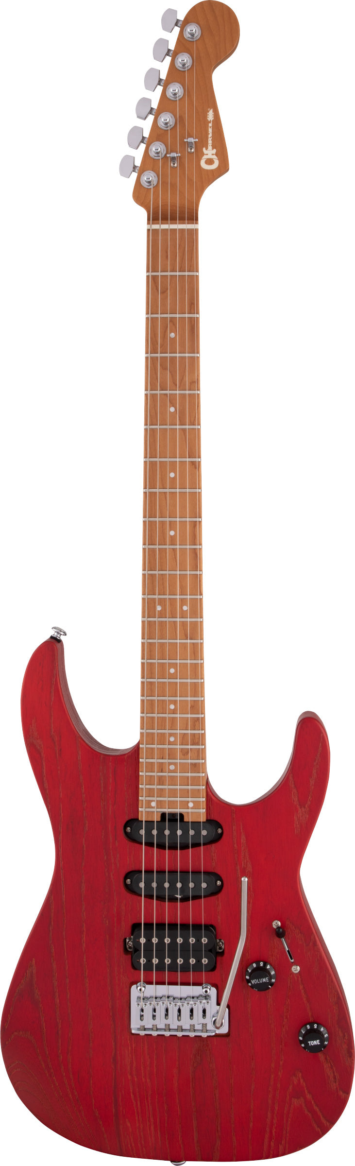 Charvel Pro-Mod DK24 HSS 2PT CM Guitarra Eléctrica Red Ash 1