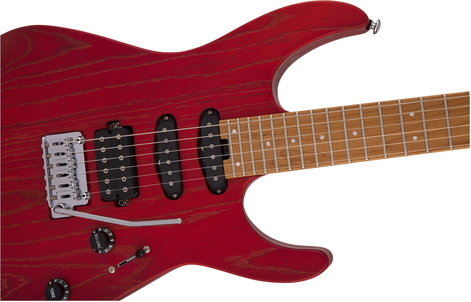 Charvel Pro-Mod DK24 HSS 2PT CM Guitarra Eléctrica Red Ash 7