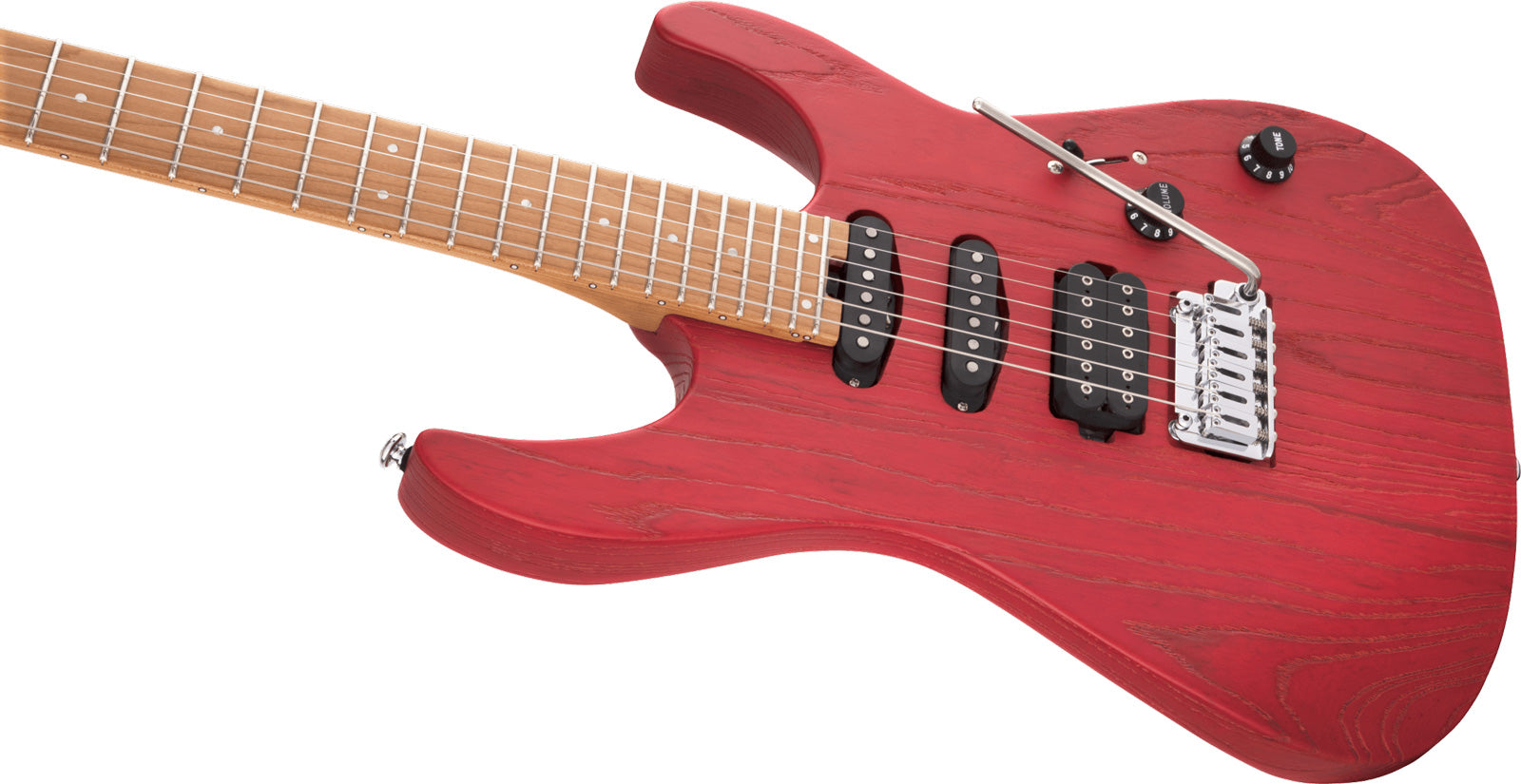 Charvel Pro-Mod DK24 HSS 2PT CM Guitarra Eléctrica Red Ash 8