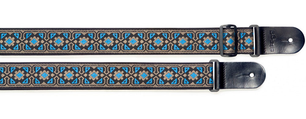 Auvisa SWO-FLO BLU Correa Guitarra Nylon Floraz Azul 1
