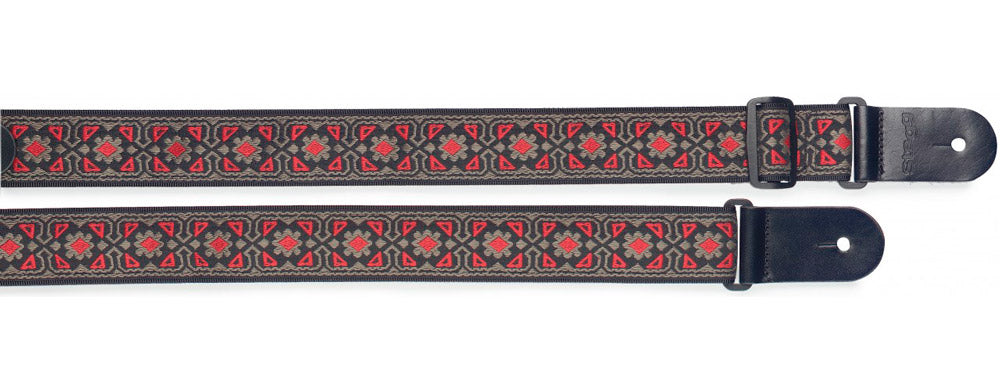 Auvisa SWO-FLO RED Correa Guitarra Nylon Floral Rojo 1