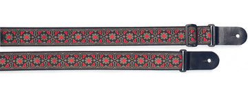 Auvisa SWO-FLO RED Correa Guitarra Nylon Floral Rojo 1