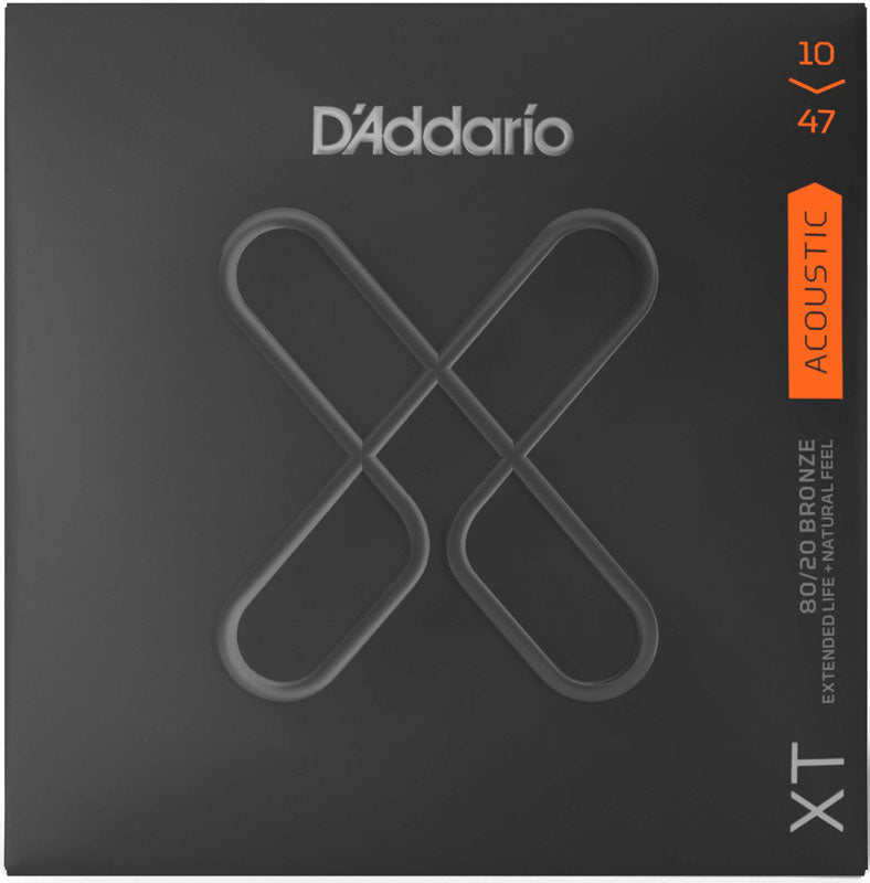 Daddario XTABR1047 80/20 XT Coated Juego Cuerdas Guitarra Acústica 010-047 1