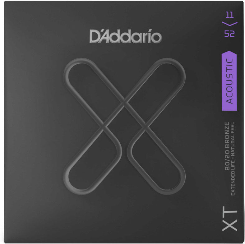 Daddario XTABR1152 80/20 XT Coated Juego Cuerdas Guitarra Acústica 011-052 1