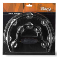 Stagg TAB-1 BK Pandereta con Cutaway de 20 Cascabeles 2