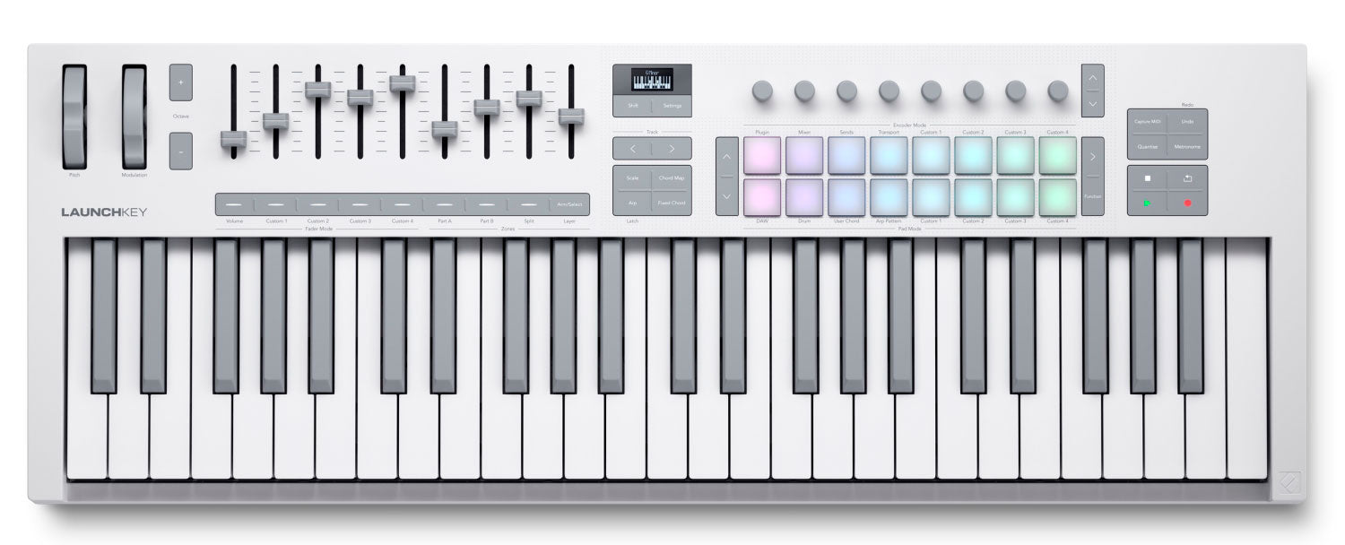 Novation Launchkey 49 MK4 WH Teclado Controlador 49 Teclas Blanco 1