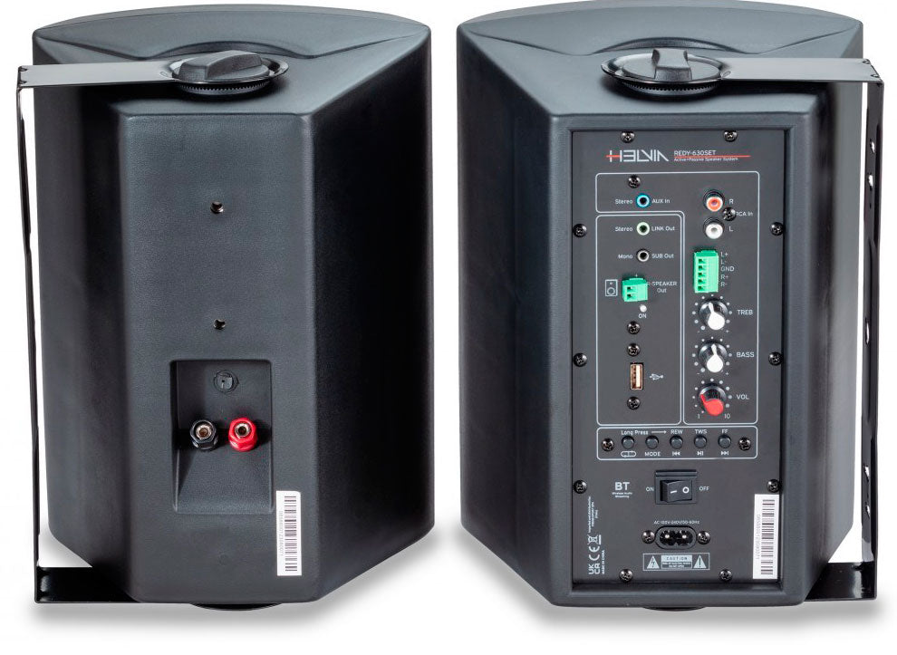 Helvia REDY-630BK Set Dos Altavoces de Pared 3
