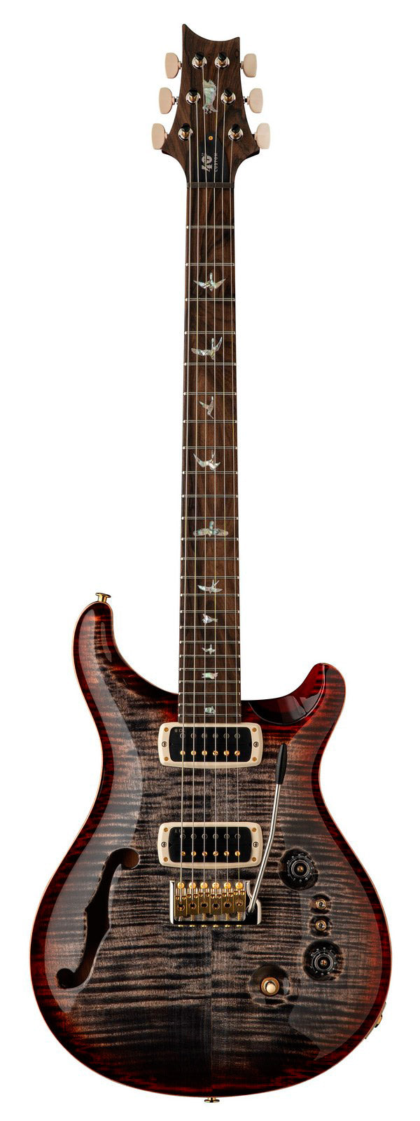 PRS 40TH Anniversary Custom 24-08 Semihollow CCB Guitarra Eléctrica Charchoal Cherry Burst 1