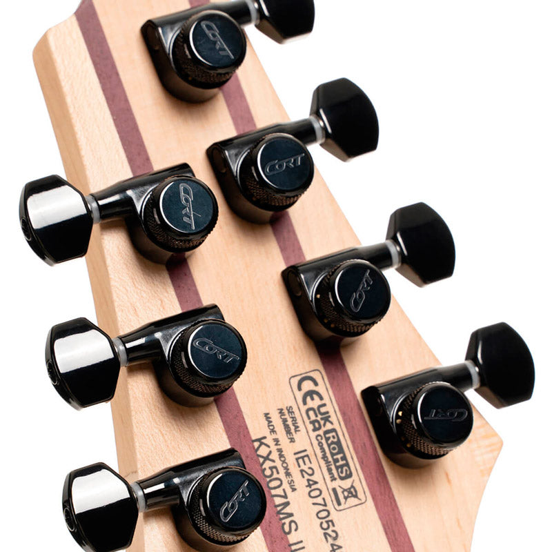 Cort KX507MS PM NBB Guitarra Eléctrica 7 Cuerdas Pale Moon Natural Black Burst 9