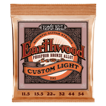 Ernie Ball 2145 Earthwood Phospor Bronze Light Juego Cuerdas Guitarra Acústica 011.5-054 1