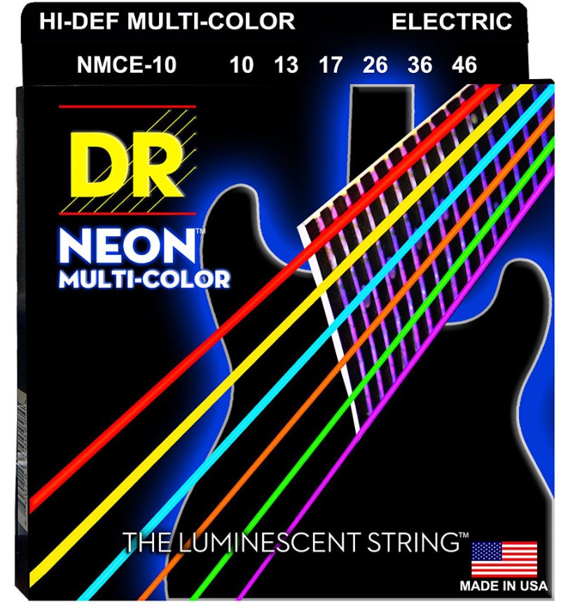 DR NMCE10 Juego Cuerdas Guitarra Eléctrica Neon Multicolor 010-046 1