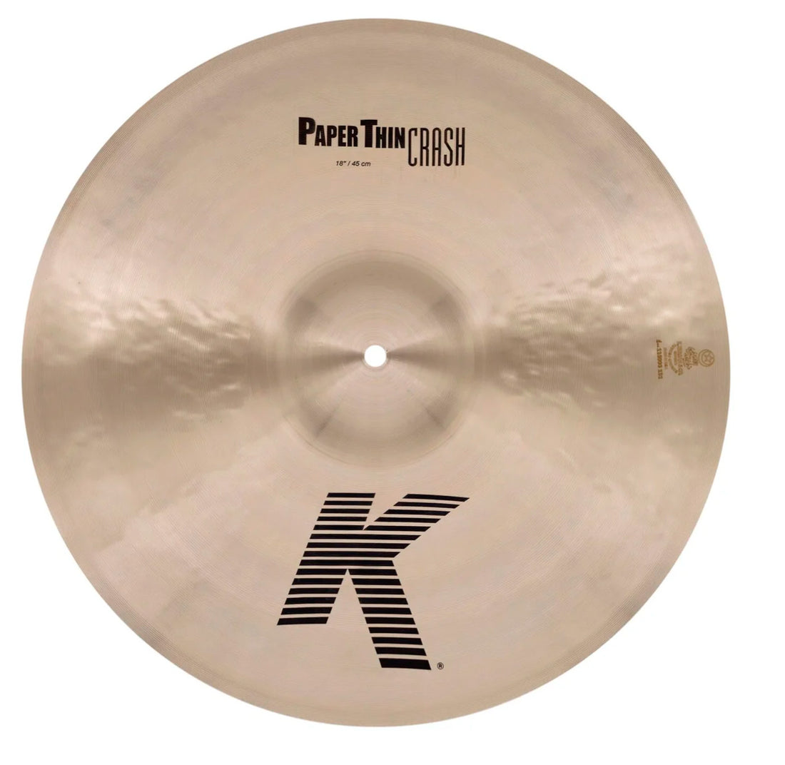 Zildjian K2818 K Paper Thin Plato Batería Crash 18 Pulgadas 1