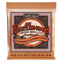 Ernie Ball 2152 Earthwood Phospor Bronze Light Juego 12 Cuerdas Guitarra Acústica 010-048 1