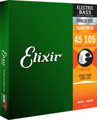 Elixir 14677 Nanoweb Light Medium Stainless Steel Juego Cuerdas Bajo 045-105 2