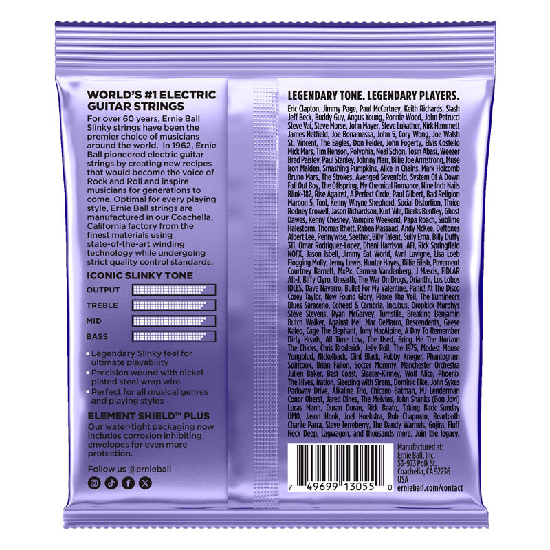 Ernie Ball EB2219 Slinky Juego Cuerdas Guitarra Eléctrica 0095 048 2