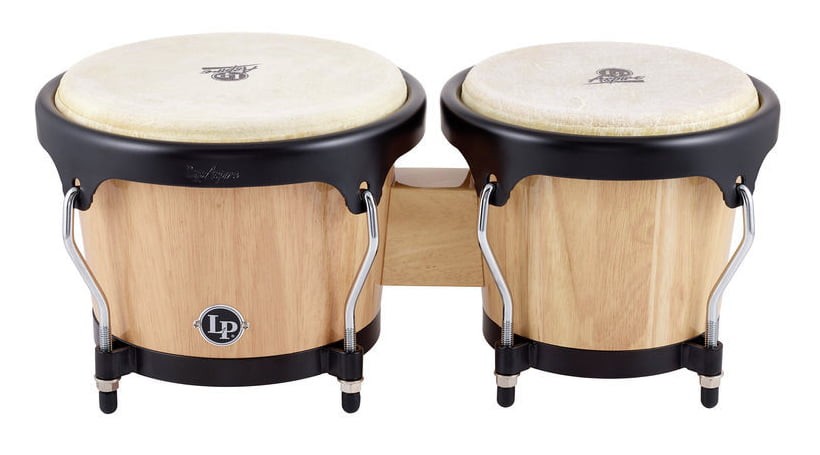 Latin Percussion LPA601AW Bongos Natural Wood 2