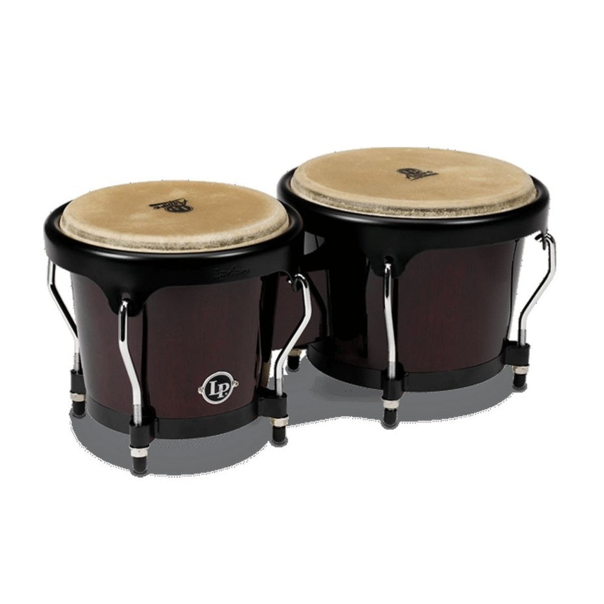 Latin Percussion LPA601DW Bongos Dark Wood 1