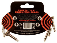 Ernie Ball EB6401 Flat Ribbon Pack 3 Cables Patch 7.5 cm Rojos 2