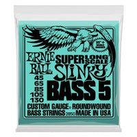 Ernie Ball 2850 Slinky Escala Larga Juego 5 Cuerdas Bajo 045-130 1