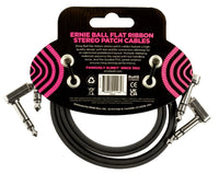 Ernie Ball EB6406 Flat Ribbon Pack 2 Cables Patch 60 cm Negros 2