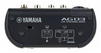 Yamaha AG03BL MK2 Mesa de Mezclas para Streaming 3 Canales Negra 6