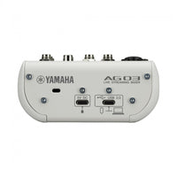 Yamaha AG03WH MK2 Mesa de Mezclas para Streaming 3 Canales Blanca 3