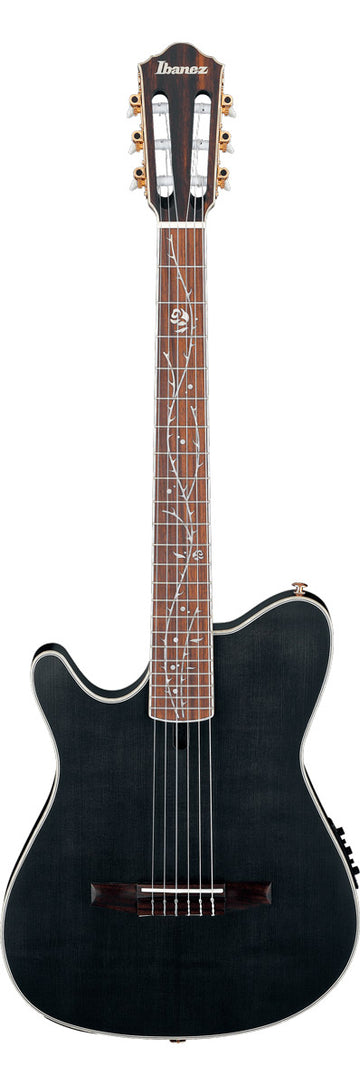 Ibanez TOD10NL TKF Tim Henson Signature Guitarra Española Electrificada Zurdos Transparent Black Flat 1