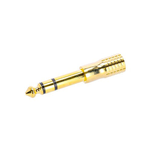 Adam Hall K4AMF3JM3GOLD Adaptador Minijack Hembra Estéreo a Jack Macho Estéreo Conector Dorado 1