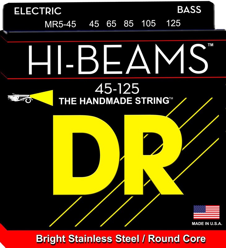 DR MR545 Hi-Beam Juego 5 Cuerdas Bajo 045-125 1