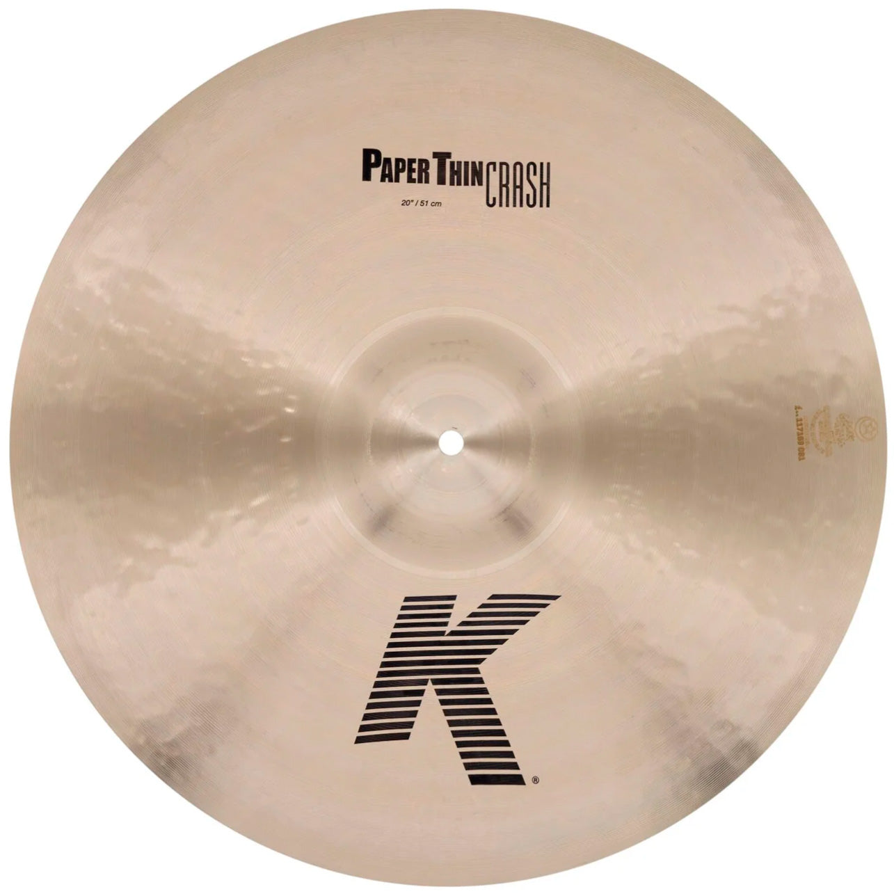 Zildjian K2820 K Paper Thin Plato Batería Crash 20 Pulgadas 1